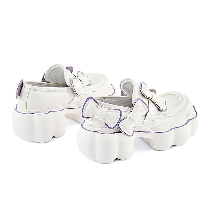 goosudu Womens Lolita Flowers Bowknot Gothic Punk Shoes Creepers Pumps Japanese Harajuku Platform Girls Round Toe New