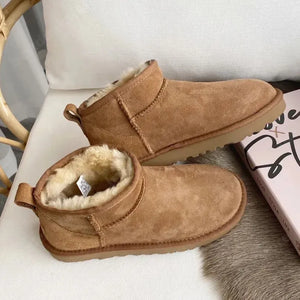 Women Australia Boots Designer Ultra Mini Platform Boot Chestnut Slippers Winter Warm Fur Cow Leather Wool Suede Snow Boots