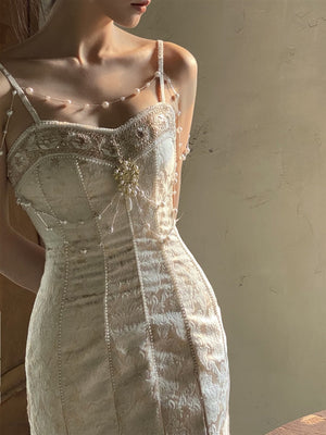 goosudu  Runway Woman Dress Backless Embroidery Vintage Sleeveless Sexy Beach Boho Lace Party Sundress Women Summer Maxi Vestido
