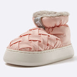 High-top Women's Cotton Shoes  Winter Warm Furry Female Ankle Boots Simple Couple Outdoor Solid Color Platform Snow Boot