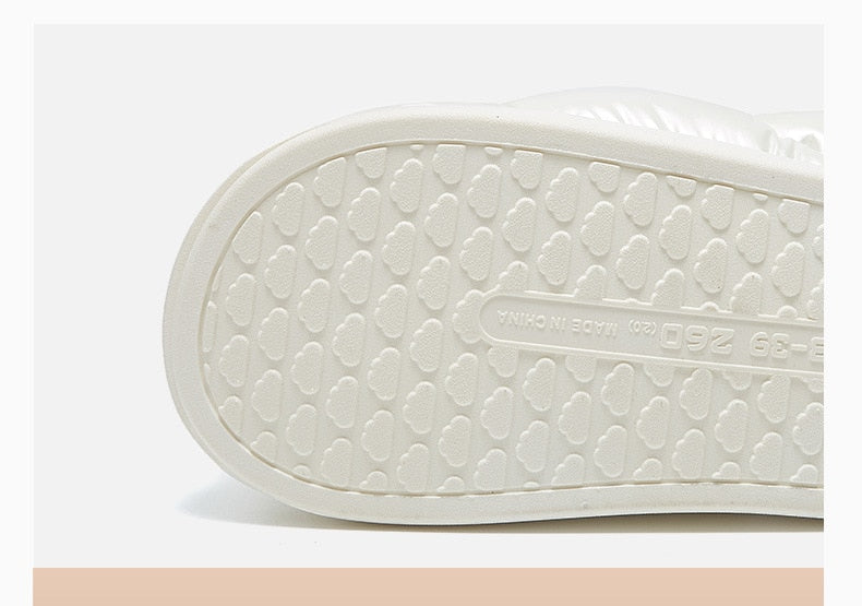 Winter Shoes for Women Warm Plush Female Ankle Boots Flat Heels Simple Solid Color Platform Non-slip Outdoor Snow Boot