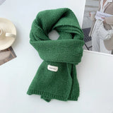 Korean Women Cashmere Scarves Lady Winter Thicken Warm Soft Pashmina Shawls Wraps Female Pure Color Knitted Long Scarf for Women