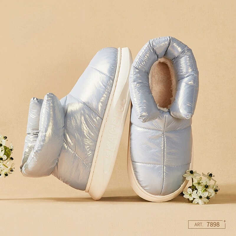 Plush Cotton Boots Women Female Winter Shoes Outdoor Non-slip Light Down Leisure Women's Snow Boot Platform Keep Warm Footwear