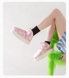 Winter Shoes for Women Warm Plush Female Ankle Boots Flat Heels Simple Solid Color Platform Non-slip Outdoor Snow Boot