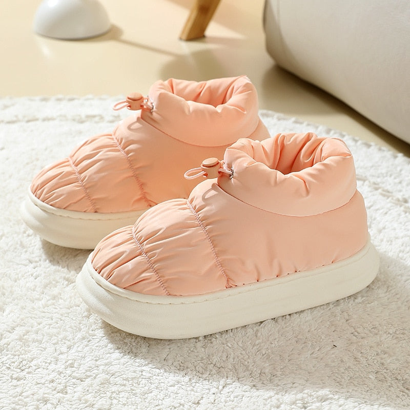 Winter Women's Shoes Trendy Chunky Female Boots Keep Warm Fur Comfortable Light Down Waterproof Pink Ladies Snow Boot