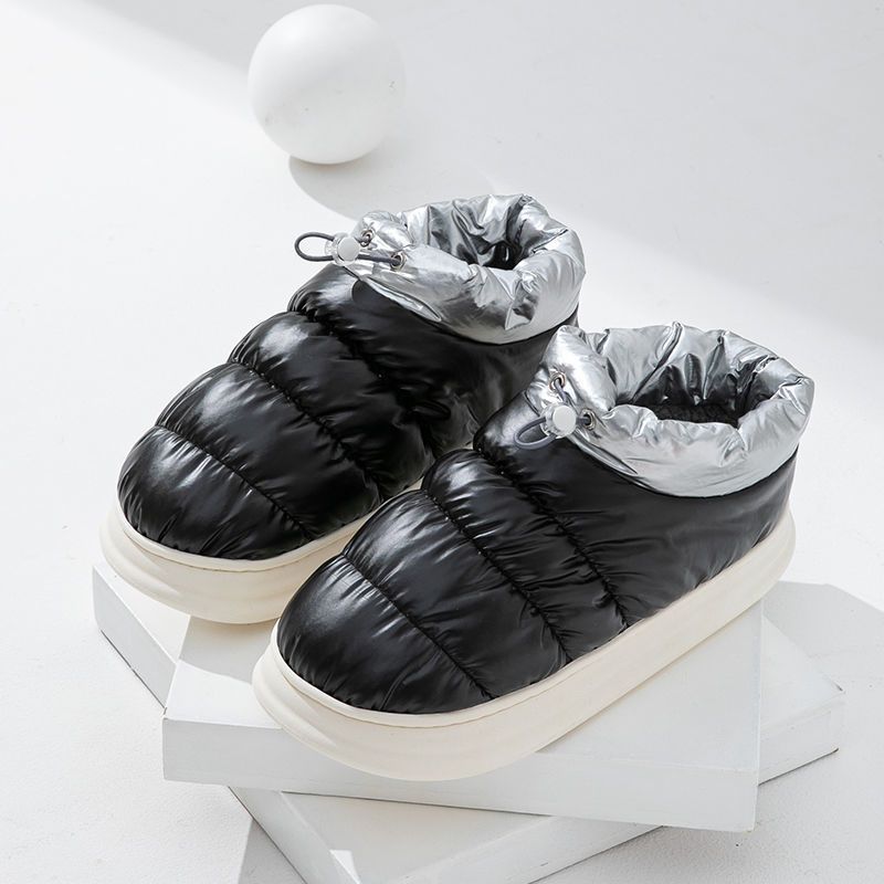 goosudu Winter Boots for Women Cotton Shoes with Fur Waterproof Down Non-slip Outer Wear Thick Bottom Warm Furry Female Ankle Boot