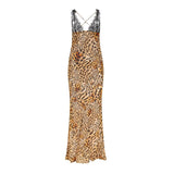 Elegant Tie Dye Floral Chiffon Dress Summer Sexy Women Backless Lace Bodycon See Through  Beach Party Vestidos