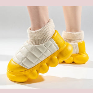 Winter Woman Fur Shoes High Heels Chunky Female Ankle Boots Platform Outside Wear Wholesale Cotton Footwear Women's Snow Boot