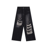 Ripped Baggy Jeans For Women Summer streetwear Fashion High Waist Boyfriend Jeans For Women Gothic Denim Pants Woman