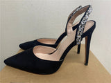 goosudu  Sandals Woman Summer Ladies Shoes Elegant High Heels Stiletto Sandals Pointed Toe Crystal Wedding Shoes Luxury Women Pumps