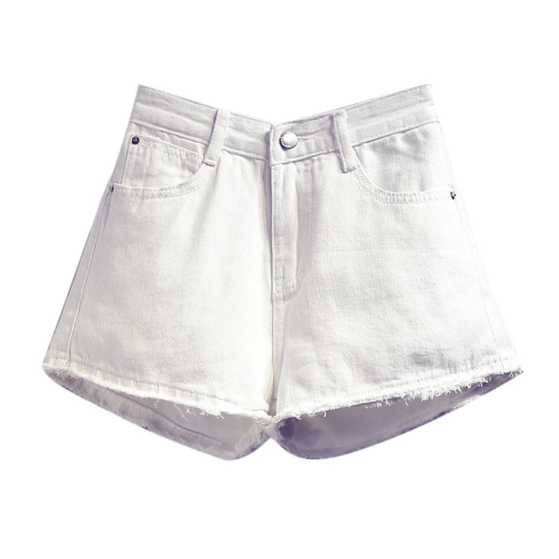 S-5XL Women Denim Shorts Summer Solid Color Casual Short Pants Hotgirls Beach Style Jean Pants Female