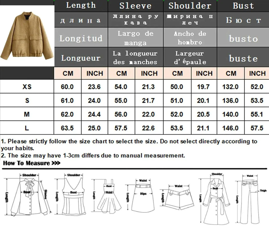 Women Fashion Shiny Sequin Jacket Y2k Gold Color Stand Collar Long Sleeve Short Coat Autumn Winter Ladies High Streetwear