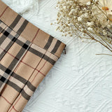 Contrast Color Plaid Striped Skirt Korean Version of Pleated Skirt Autumn High Waist A Line Plaid Mini Skirt Student Style Sweet