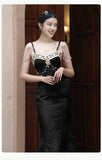 goosudu  Runway Woman Dress Backless Embroidery Vintage Sleeveless Sexy Beach Boho Lace Party Sundress Women Summer Maxi Vestido