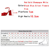 Size 44 45 46 Fashion Pleated Butterfly-Knot Womens Sandals Gladiator Peep Toe Buckle Strap Triangle High Heels Dress Shoe