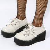 goosudu  Mary Jane Shoes Sweet Cute Women Pumps Wedge Heels Platform Shoes Women Gothic Girls Lolita Punk Shoes High Heels Plus Size 43