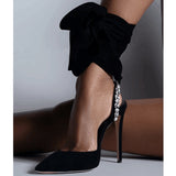 goosudu  Sandals Woman Summer Ladies Shoes Elegant High Heels Stiletto Sandals Pointed Toe Crystal Wedding Shoes Luxury Women Pumps