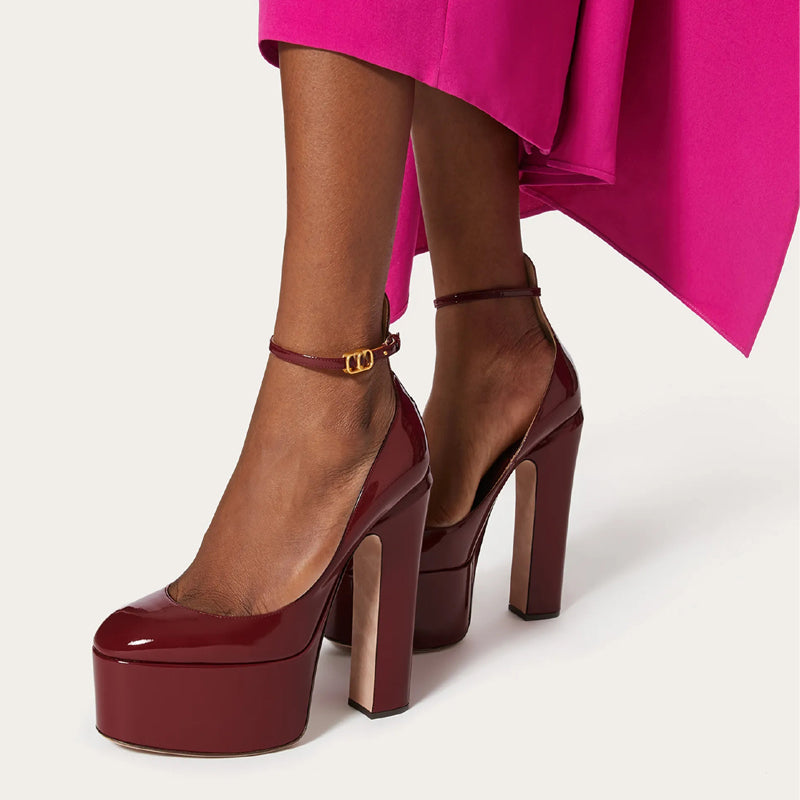 goosudu New Brand Sexy Diamonds Wedding Shoes Thick High Heel Platform Women's Pumps Silver Black Pink Beige Big Size Zapatos Mujer