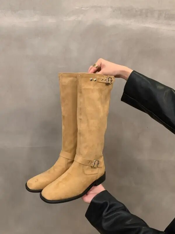 Women Boots Over Knee  Zipper Female Shoes Clogs Platform Luxury Designer Over-the-Knee Large Size Ladies Fashion High Heel