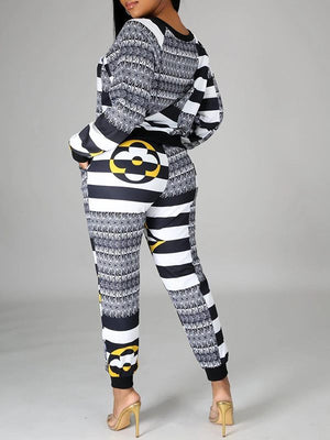 Goosudu Printed Sweatshirt & Pants Set