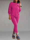 Goosudu Solid Sweatshirt & Jogging Set