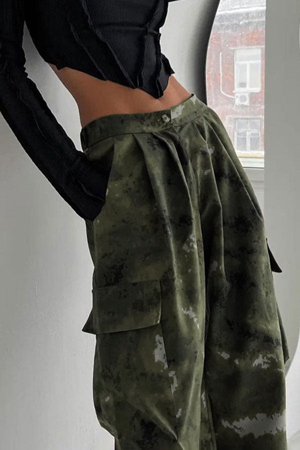 Goosudu Camouflage Casual Multi Pocket Pants