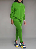 Goosudu Solid Sweatshirt & Jogging Set