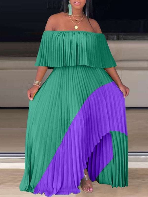 Goosudu Flounce Pleated Dress