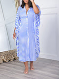 Goosudu Stripe Shirt Dress