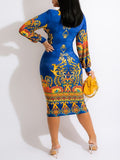 Goosudu Printed Plunge Dress