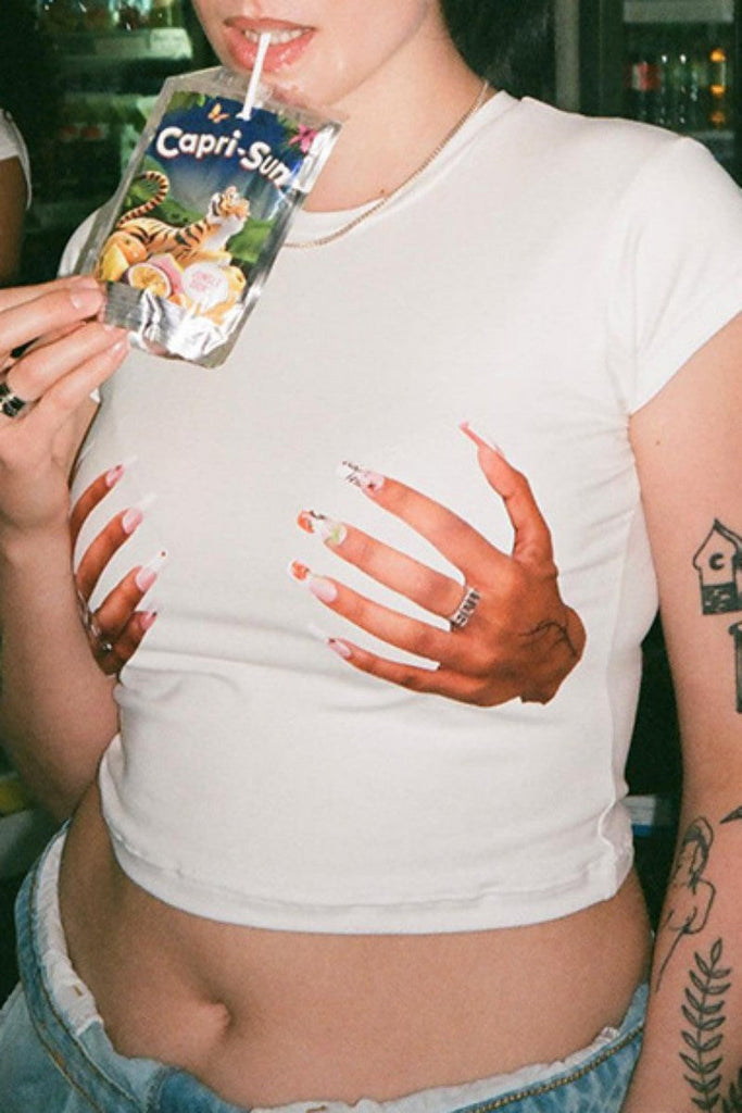 Goosudu Casual Print Basic O Neck T-Shirts