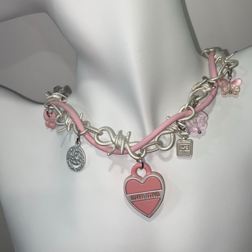 Goosudu Thorns Heart Choker Necklace