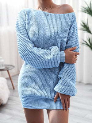 Goosudu Boat-Neck Knit Dress
