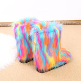 Goosudu Comfy Faux Fur Winter Warm Snow Boots
