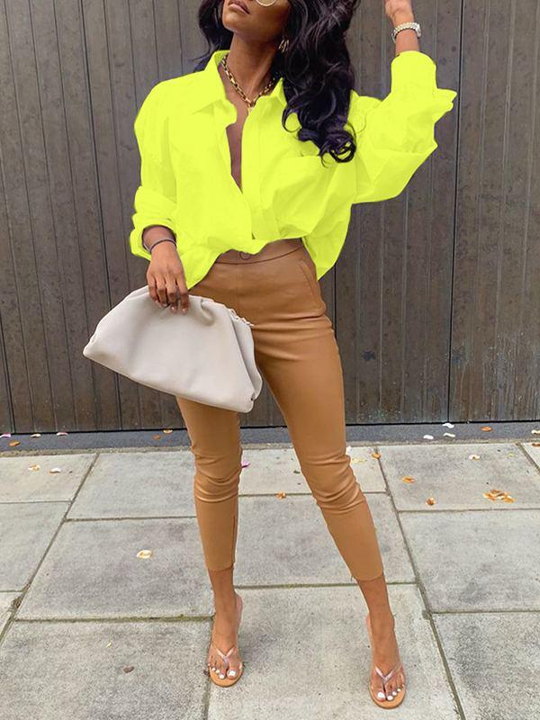 Goosudu Slogan Back Tunic Shirt