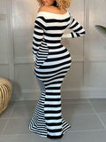 Goosudu Stripe Mermaid Dress
