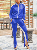 Goosudu Side-Stripe Jacket & Slit Pants Set