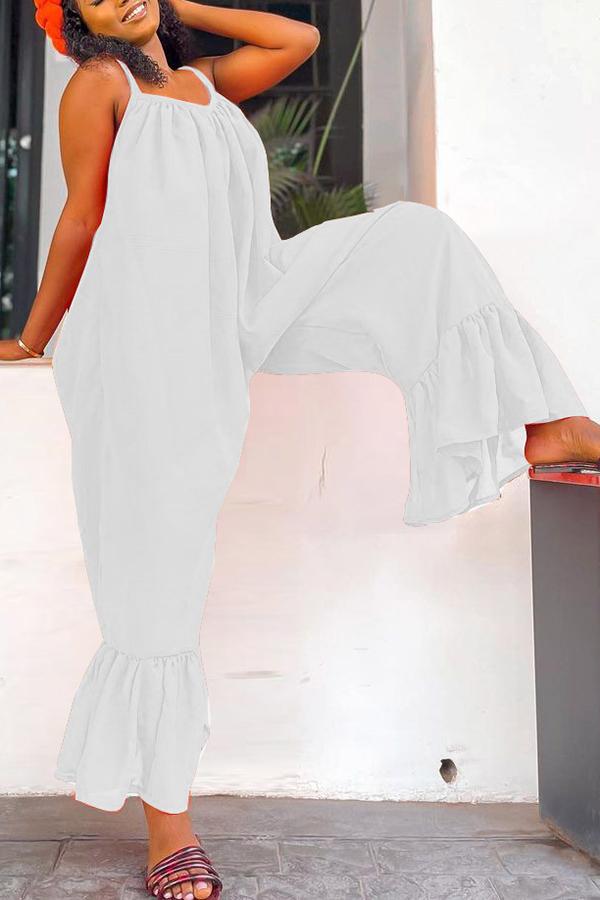 Goosudu Loose Sling Flared Wide-leg Jumpsuit