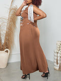 Goosudu Fringe Combo Sleeveless Dress