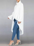 Goosudu Bell-cuff High-Low Shirt