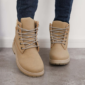 Goosudu Classic Non Slip Waterproof Hiking Combat Ankle Boots