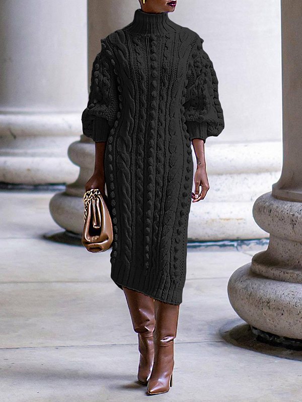 Goosudu Turtleneck Knit Dress