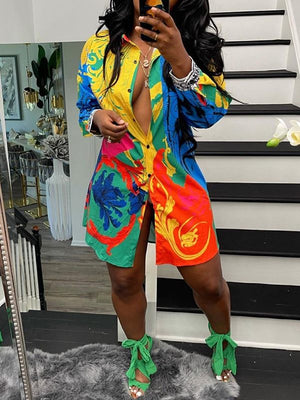 Goosudu Printed Shirt Dress