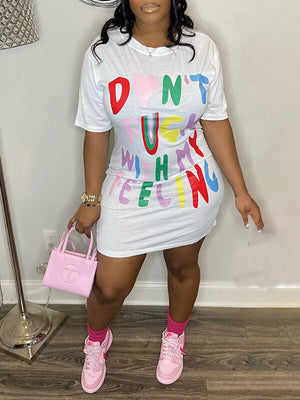 Goosudu Slogan Tee Dress