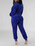 Goosudu Sequin Sweatshirt & Jogger Pants Set