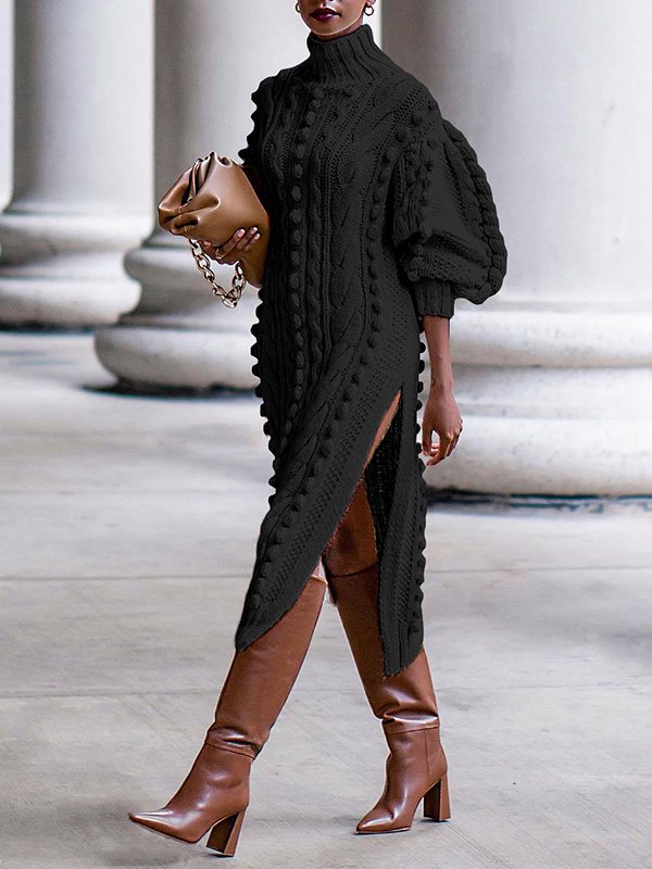 Goosudu Turtleneck Knit Dress