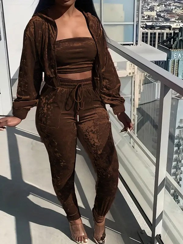 Goosudu Solid Velvet 3PC Set