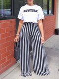 Goosudu Stripe Wide-Leg Pants