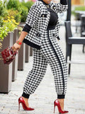 Goosudu Houndstooth Jacket & Pants Set