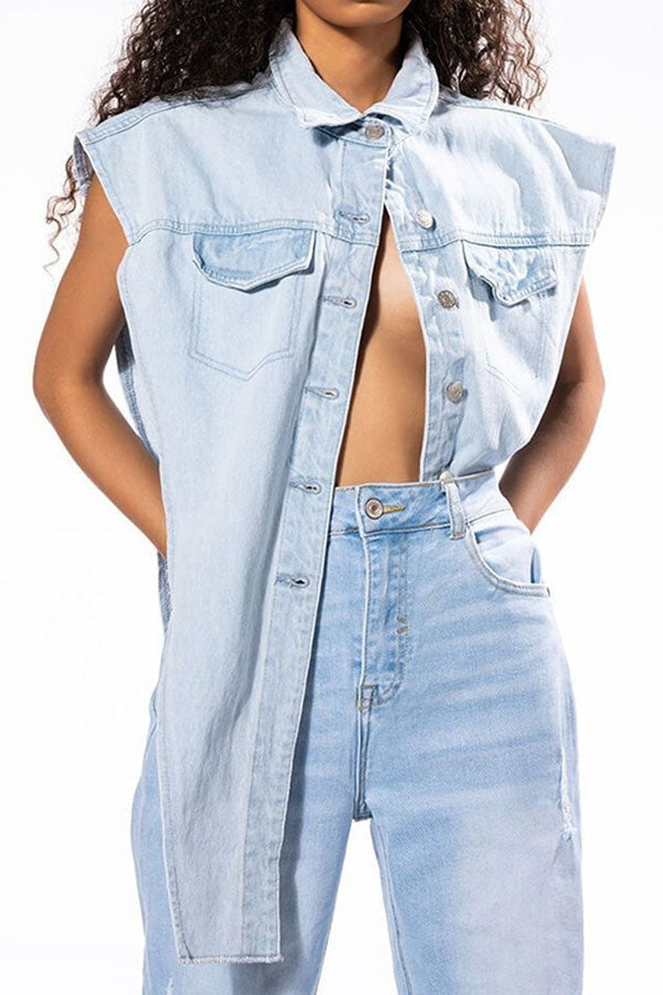 Goosudu Solid Color Dramatic Irregular Shirt